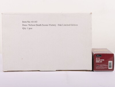 Britains Limited Edition set 41143 Nelson Death Scene-Victory, oak limited edition 70/400 in original box with outer box (mint condition) together with 41117 Nelson and Emma, (2).Please Note: We do not offer In house shipping for Toy Soldiers please see s - 2