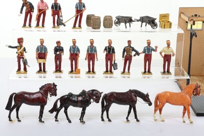 Collection of modern lead soldiers and figures,