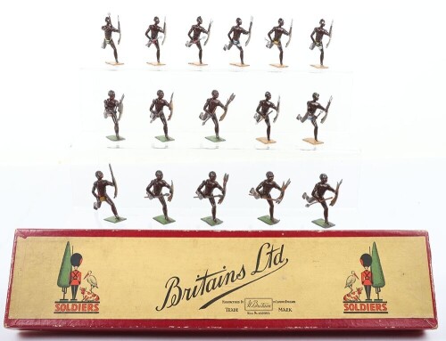 Britains boxed set 147, Zulus, 1950s,