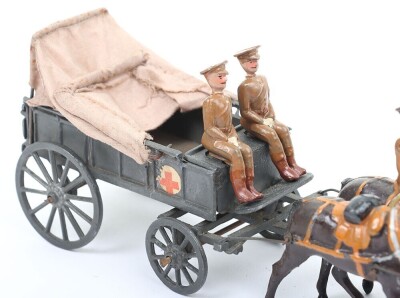 Britains set 145a, Royal Army Medical Corps four horse Ambulance Wagon, first version 1919, - 4