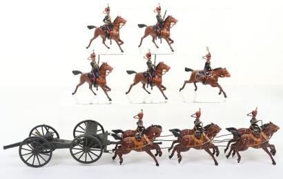Britains set 39, Royal Horse Artilley Gun team in full dress, second version 1920,