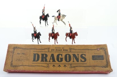Britains rare boxed set 140, French Dragons, first version 1905,