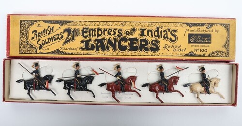 Britains boxed set 100, 21st Empress of India&rsquo;s Lancers review order, third version 1930s,