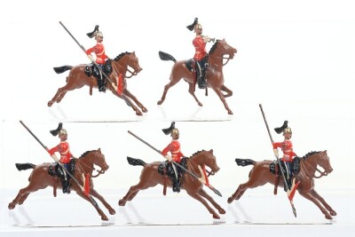 Britains boxed set 44, 2nd Dragoon Guards with Trumpeter, second version 1901-10, - 2
