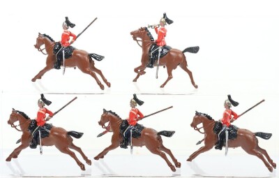 Britains boxed set 44, 2nd Dragoon Guards with Trumpeter, second version 1901-10, - 6