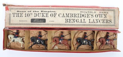Britains boxed set 46 &lsquo;Sons of the Empire&rsquo; 10th Duke of Cambridge&rsquo;s Own Bengal Lancers, 1896 unmarked first version,