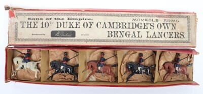 Britains boxed set 46 &lsquo;Sons of the Empire&rsquo; 10th Duke of Cambridge&rsquo;s Own Bengal Lancers, 1896 unmarked first version,