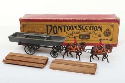 Britains set 203, Royal Engineers Pontoon Section with Pontoon Wagon FIRST VERSION - 2