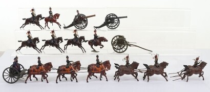 Britains two horse drawn gun teams,
