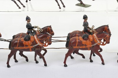 Britains two horse drawn gun teams, - 6