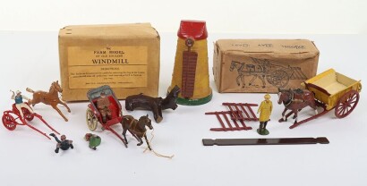 Charbens boxed Windmill and Hay cart, pre-war,