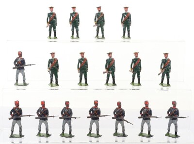 Britains set 133, Russian Infantry with red cap band paint variation, 1930,