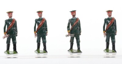 Britains set 133, Russian Infantry with red cap band paint variation, 1930, - 2