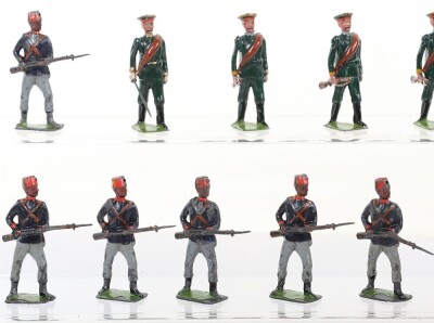 Britains set 133, Russian Infantry with red cap band paint variation, 1930, - 3