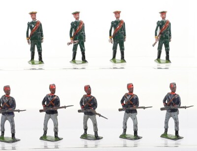 Britains set 133, Russian Infantry with red cap band paint variation, 1930, - 4
