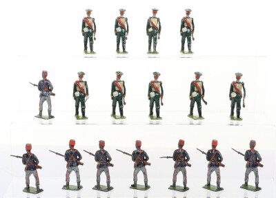 Britains set 133, Russian Infantry with red cap band paint variation, 1930, - 5