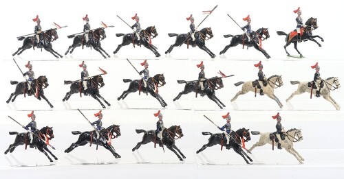 Britains from set 93, Royal Horse Guards at full gallop with lances, 1920s,