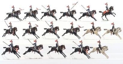 Britains from set 93, Royal Horse Guards at full gallop with lances, 1920s,