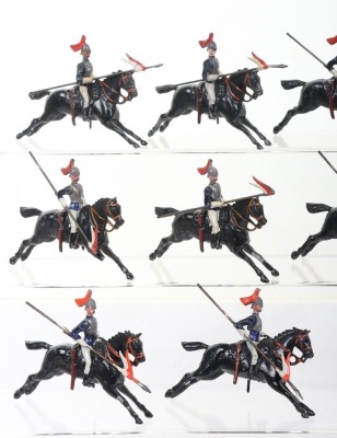 Britains from set 93, Royal Horse Guards at full gallop with lances, 1920s, - 2