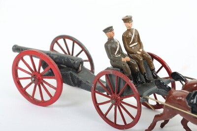 Crescent (ex-Reka) Royal Horse Artillery Gun Team in steel helmets, 1930s, - 3