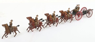 Crescent (ex-Reka) Royal Horse Artillery Gun Team in steel helmets, 1930s, - 4