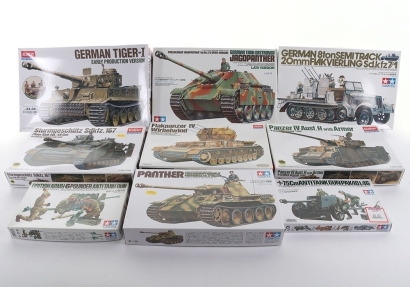 Nine Tamiya/Academy Military Plastic Kits