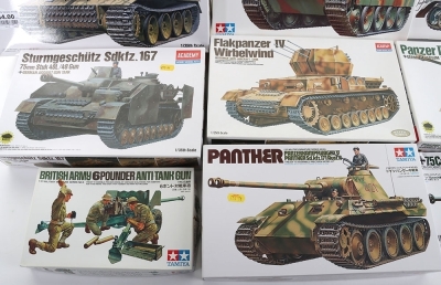 Nine Tamiya/Academy Military Plastic Kits - 2