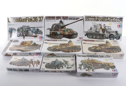 Nine Tamiya German Military Kits