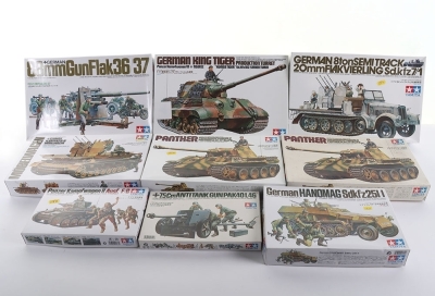 Nine Tamiya German Military Kits