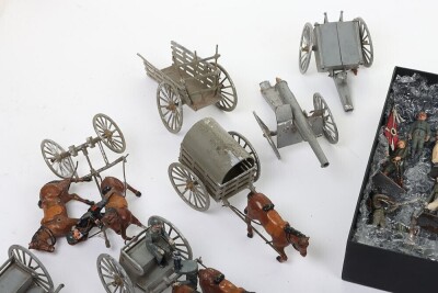 French manufactured 55mm solid cast military figures by L.P Paris (Louis Prieur), SR horse teams and more, circa 1910, - 3