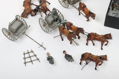 French manufactured 55mm solid cast military figures by L.P Paris (Louis Prieur), SR horse teams and more, circa 1910, - 4