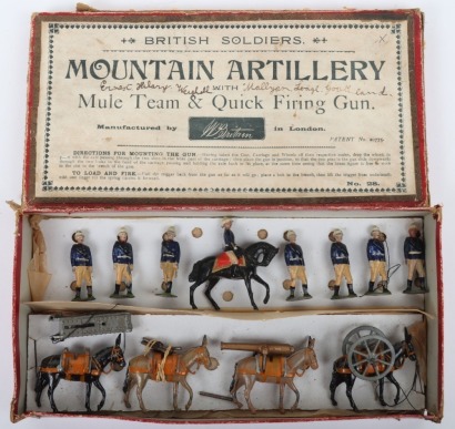 Britains boxed set 28 Mountain Artillery, first version 1895,