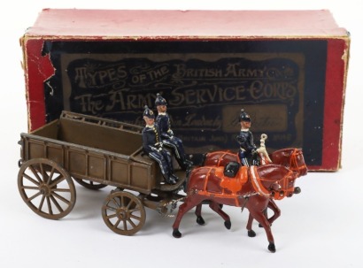 Britains boxed set 146 Royal Army Service Corps two horse wagon, first version 1906,