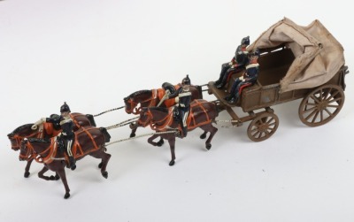 Britains boxed set 145 Royal Army Medical Corps four horse Ambulance wagon, first version 1906, - 5