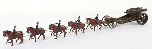 Britains set 211 Royal Artillery 18in Heavy Howitzer with ten horse team, second version 1930s,