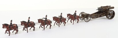 Britains set 211 Royal Artillery 18in Heavy Howitzer with ten horse team, second version 1930s,
