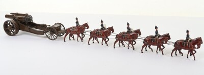 Britains set 211 Royal Artillery 18in Heavy Howitzer with ten horse team, second version 1930s, - 2