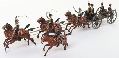 Britains set 39 Royal Horse Artillery Gun team, first version 1896,