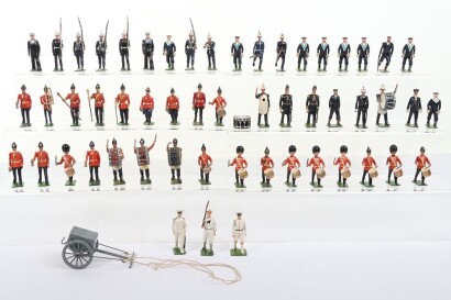 Britains Naval figures and various Bandsmen,