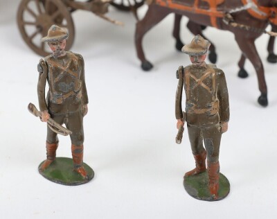 Rare two Britains CFE four-horse Boer war Army Service Supply wagon, circa 1910, - 3
