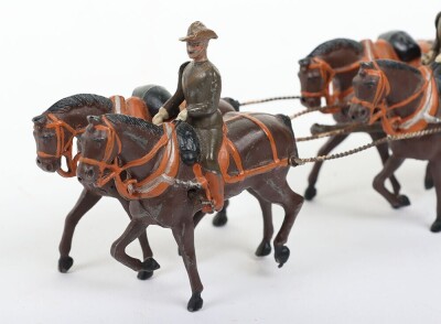 Rare two Britains CFE four-horse Boer war Army Service Supply wagon, circa 1910, - 5