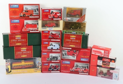 Collection of Die Cast Models. including: Corgi 05605 Bedford CA Van,05901 Ford Popular Van, 06001 Post Office Telephones Mini Van, 06203 Morris J Van, 06504 Morris 1000 TV Licensing, 06503 Morris 1000, 07401 Land Rover, 08002 Mini Van set,15002 Scammell 