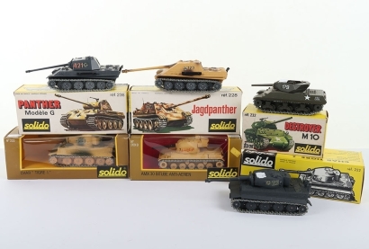 Six Boxed Solido Diecast Military Tanks