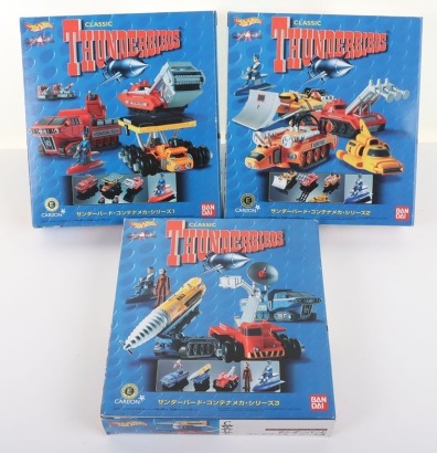 Three Bandai Hotwheels Japanese Classic Thunderbirds Sets