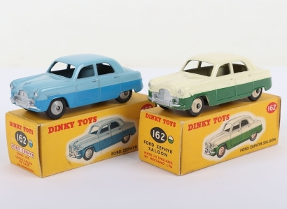 Two Dinky Toys 162 Ford Zephyr Saloons