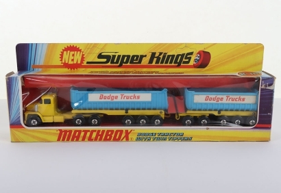Matchbox Super Kings K-16 Dodge Tractor with Twin Tippers, circa 1971