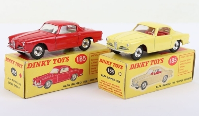 Two Vintage Boxed Dinky Toys 185 Alfa Romeo 1900 &lsquo;Super Sprints