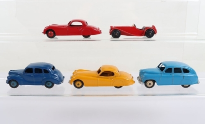 Five Vintage Dinky Toys Unboxed Cars