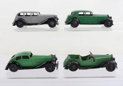 Four Vintage Dinky Toys Post War 30/36 Series Cars