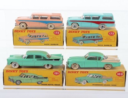 Four Vintage Boxed Dinky Toys USA Cars